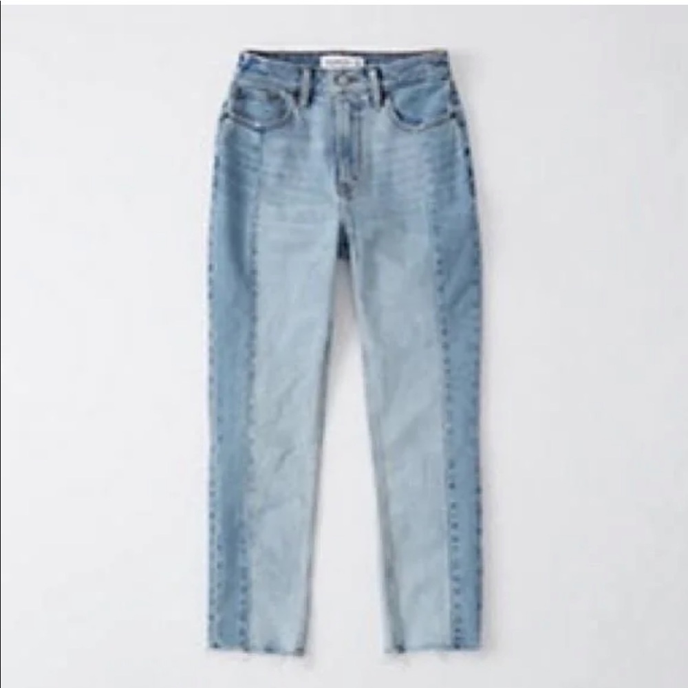 Abercrombie and Fitch Two- Toned The Ankle Straight Ultra High Rise